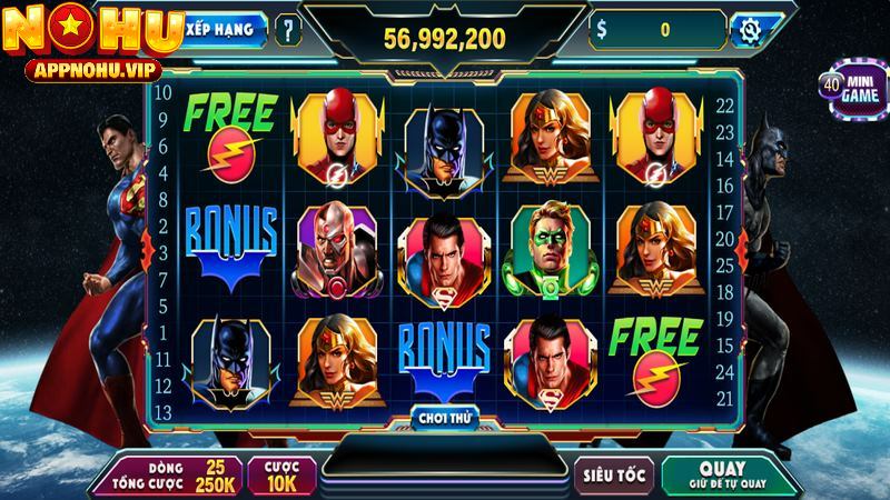 Cuộn quay justice league dễ săn hũ nổ khủng