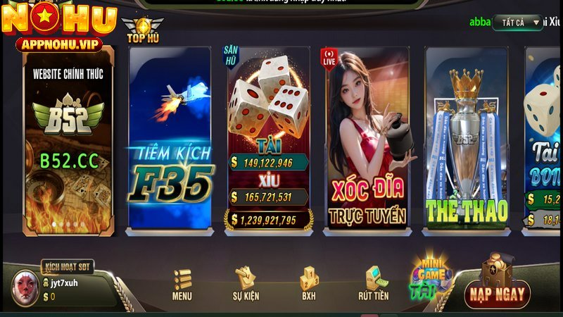 Thương hiệu B52CLUB mang đến trải nghiệm chơi game đa dạng