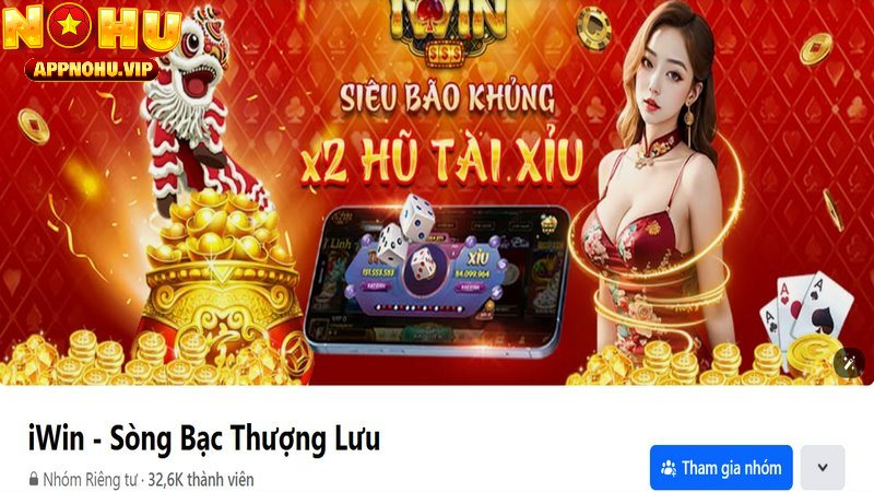 Bạn có thể gửi tin nhắn yêu cầu hoặc theo dõi fanpage IWIN