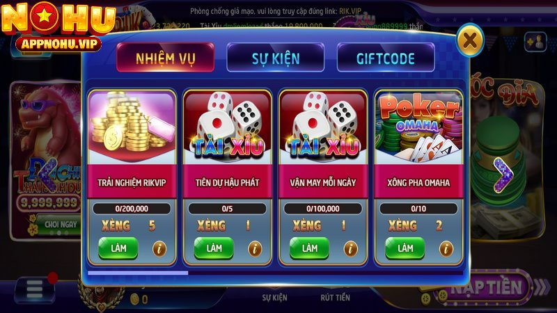 Làm nhiệm vụ để có được các mã giftcode hấp dẫn