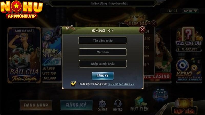 Điền đầy đủ mọi thông tin của form mẫu