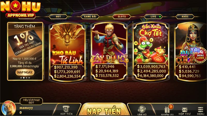 Sảnh Go88 với nhiều đầu game phong phú