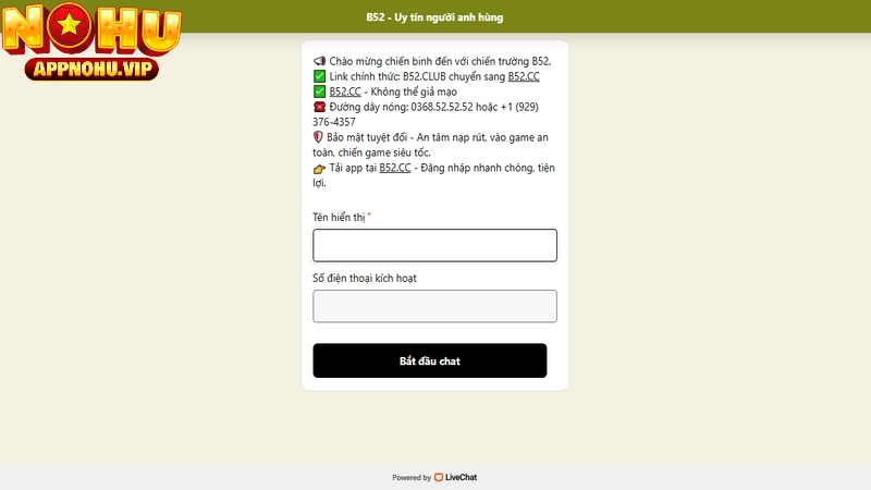 Liên hệ B52Club đóng vai trò vô cùng quan trọng