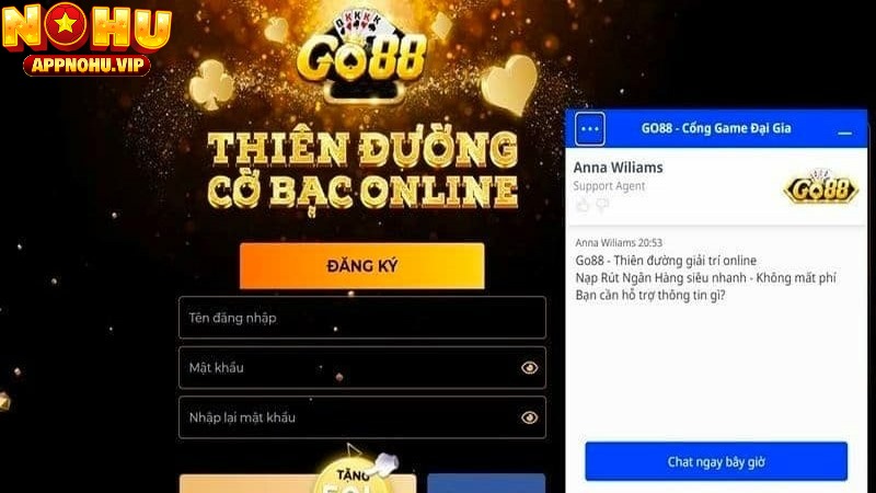 Livechat là phương thức liên hệ GO88 nhanh và đơn giản nhất