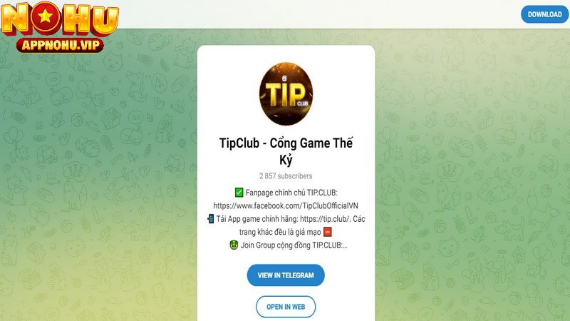 Nhấn vào “view in telegram” và bắt đầu chat