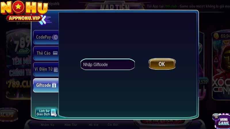 Game thủ chỉ cần nhập mã giftcode