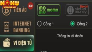 Nạp tiền B52CLUB bằng ví điện tử cực dễ