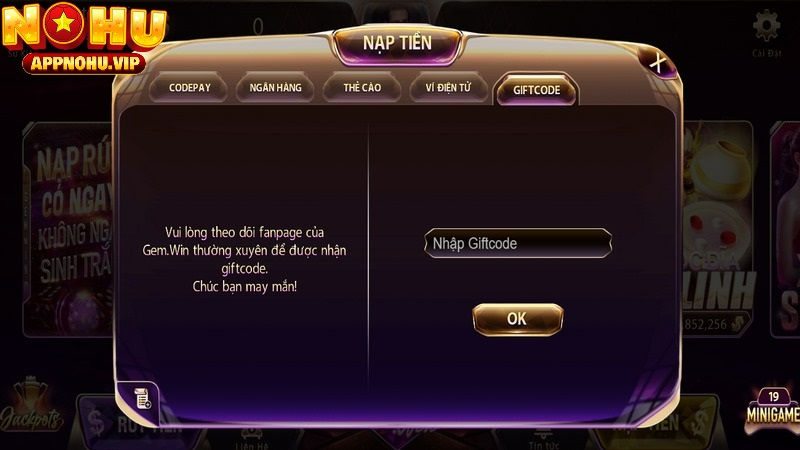 Chỉ cần nhập mã code khi thực hiện