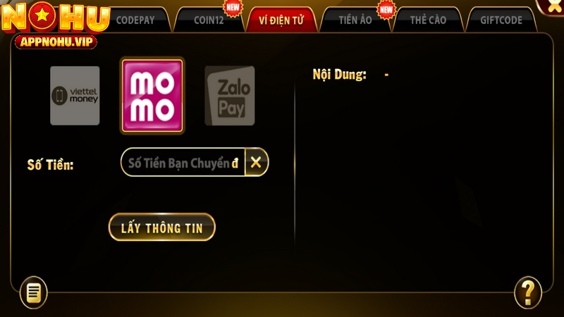 Momo, ZaloPay, ViettelPay cũng tích hợp đầy đủ