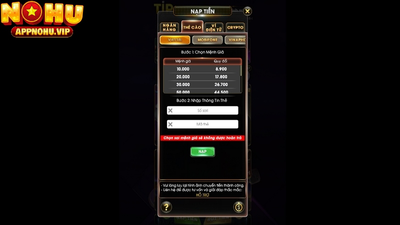 Đưa ra mệnh giá, nhà mạng phù hợp với game thủ
