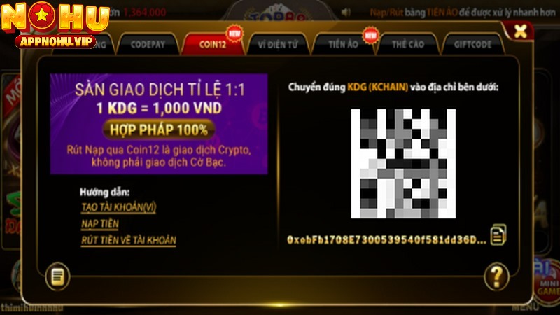 Chuyển vốn qua coin12 nhanh gọn, đơn giản