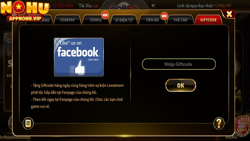 Dành tặng giftcode giá trị cho anh em để có vốn đầu tư