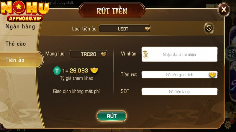 Bet thủ có thể rút tiền IWIN dưới hình thức tiền ảo
