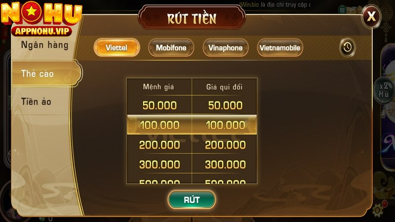 Quá trình rút tiền IWIN thông qua thẻ cào cực kỳ đơn giản